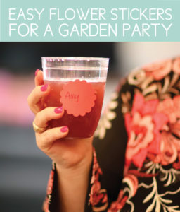 Easy Flower Stickers for Party Cups