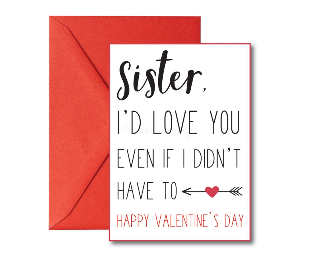 Sister Valentine's Card