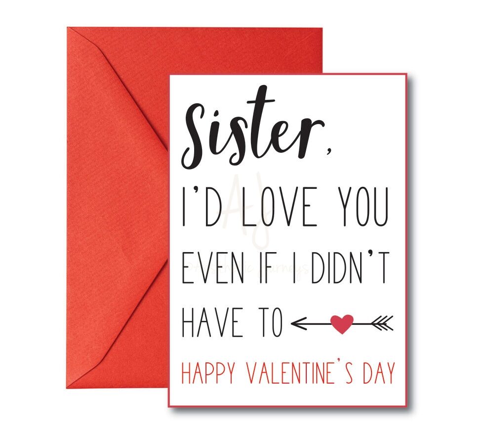 Sister Valentine's Card