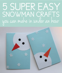 5 Super Easy Snowman Crafts