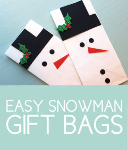 Dollar Store Snowman Bags
