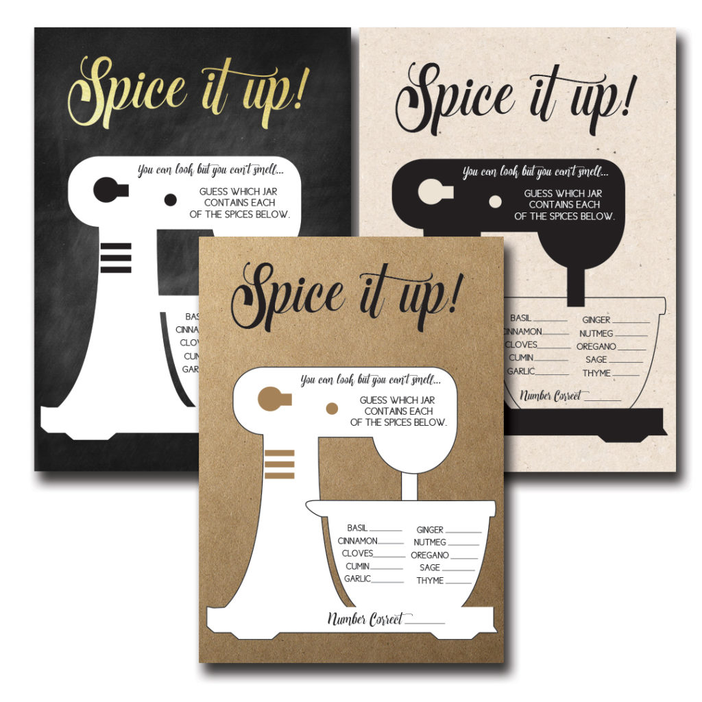 Spice it Up Bridal Shower Game