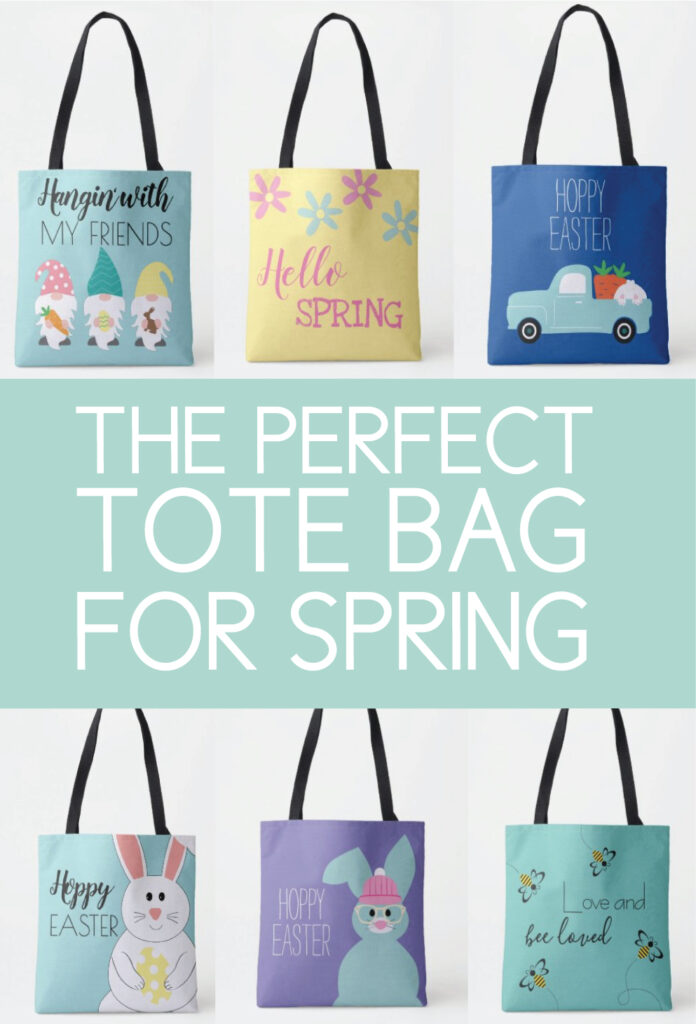 spring themed tote bags