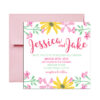Square Shaped Floral Invitations
