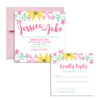 Square Shaped Floral Invitations