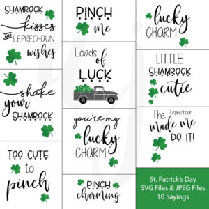 These St. Patrick's Day SVG Files are perfect for your St. Paddy's Crafts.