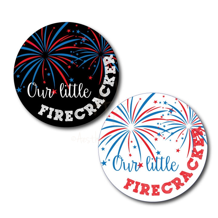 july 4th stickers for patriotic party supplies on white background