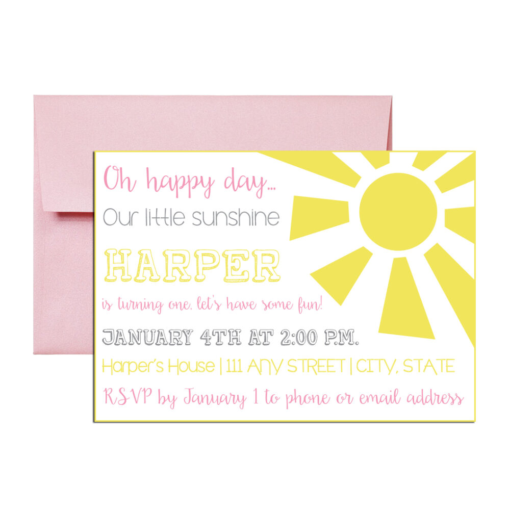 Pink Sunshine Invite