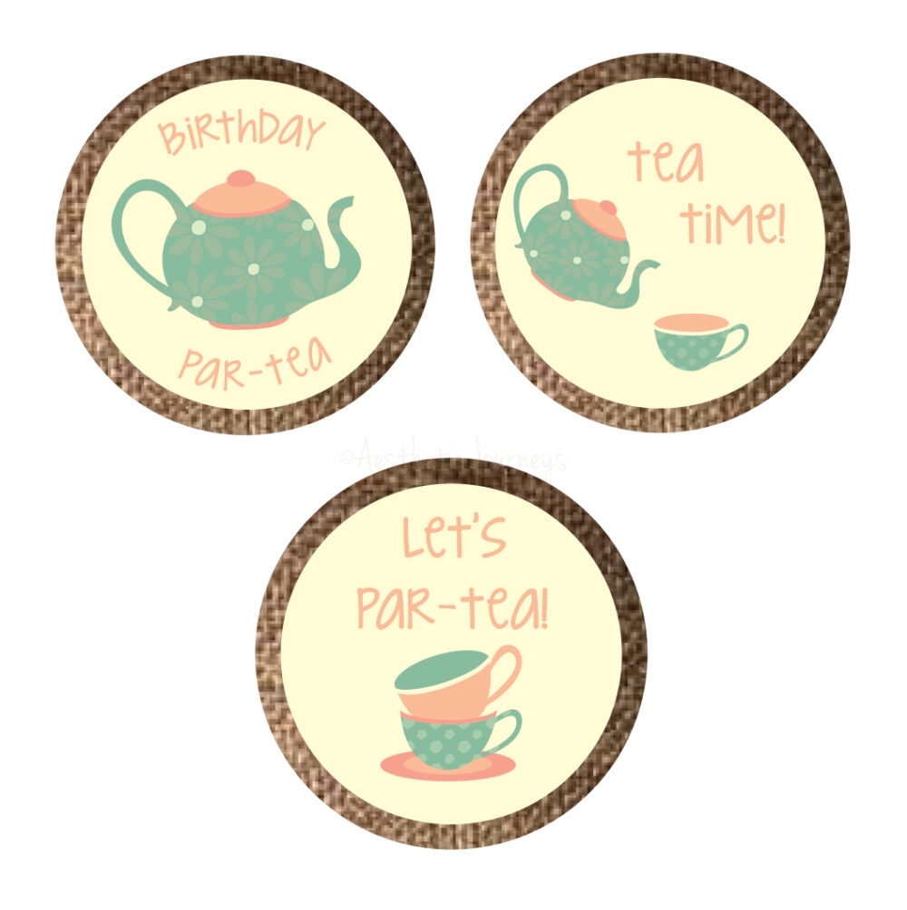 Tea Party Themed Stickers