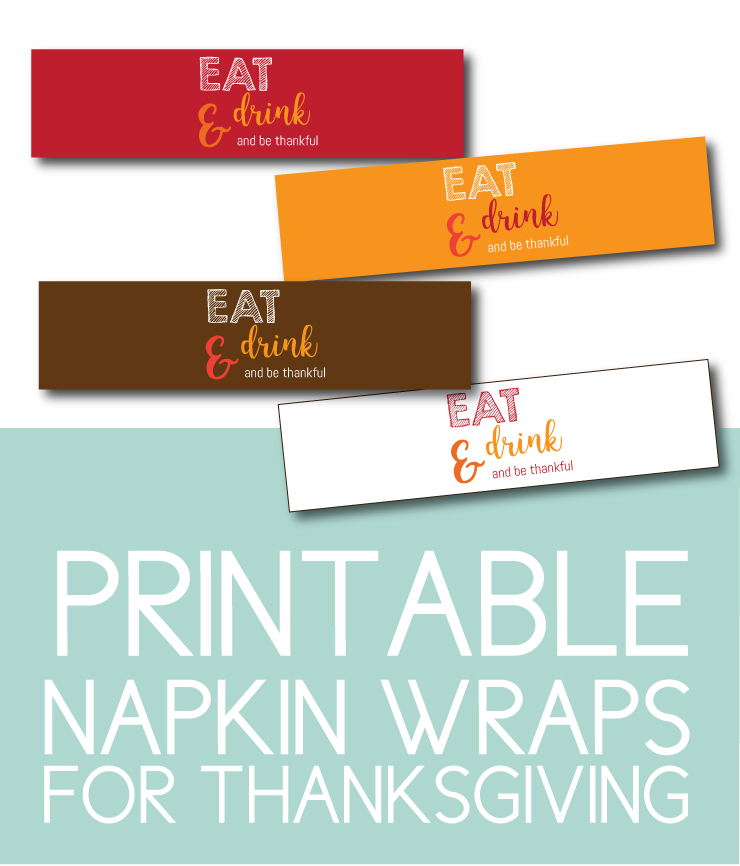 Printable Thanksgiving Napkin Wraps