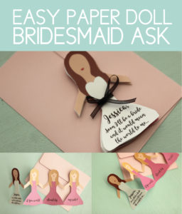 Unique Bridesmaid Proposals Paper Doll Ask