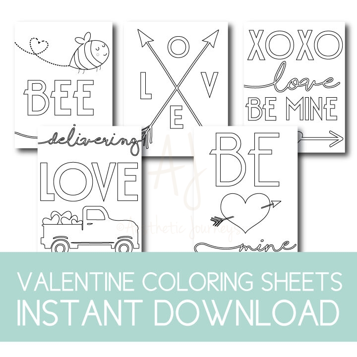 valentine's day coloring sheets