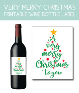 Very Merry Christmas to You Bottle Label