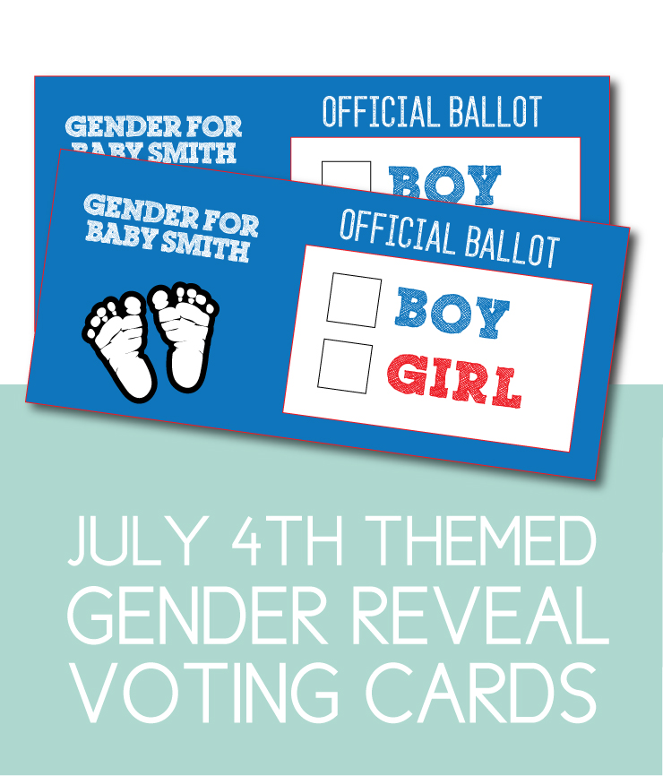 Official Ballot Cards for Gender Reveal