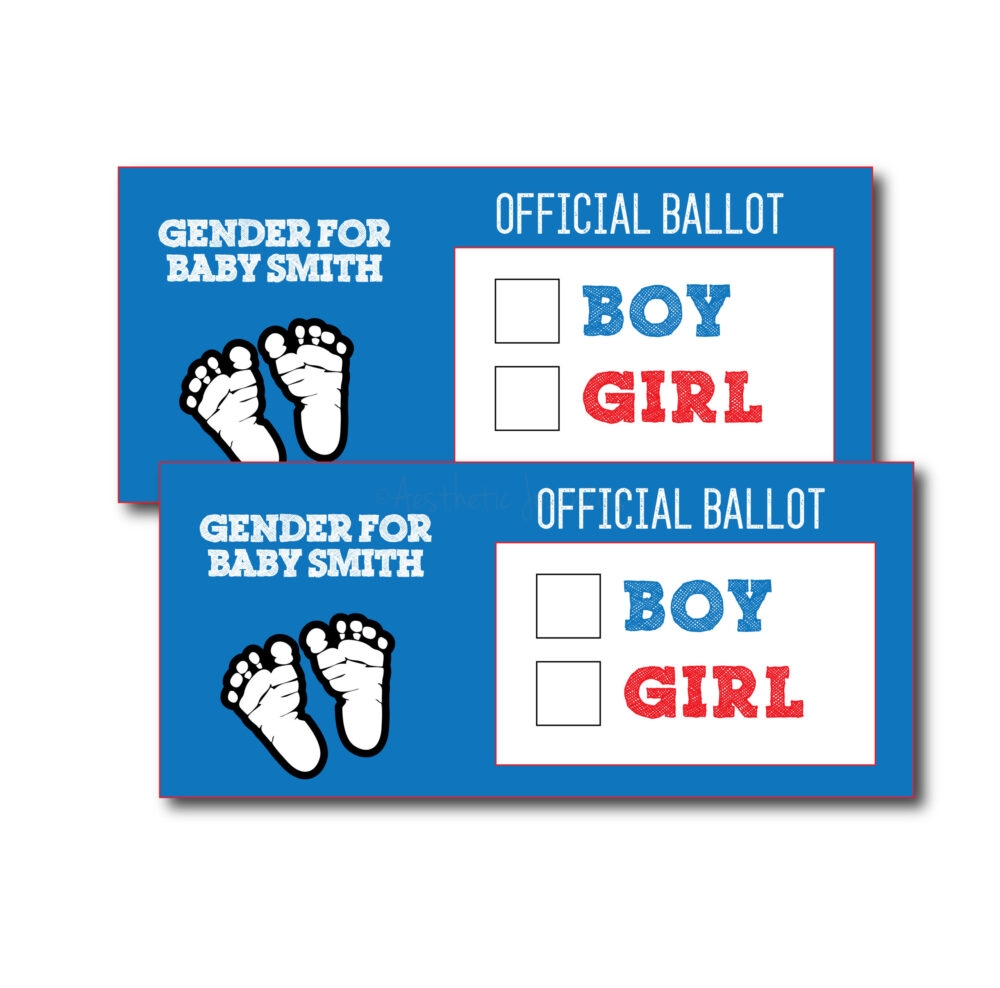 Patriotic Gender Voting Cards