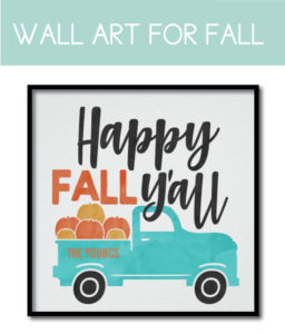 Happy Fall Y'all Wall Art