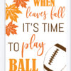 Fall Themed Football Sign