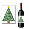 Christmas Tree Wine Bottle Label
