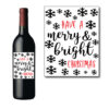 Bright and Merry Christmas Bottle Label