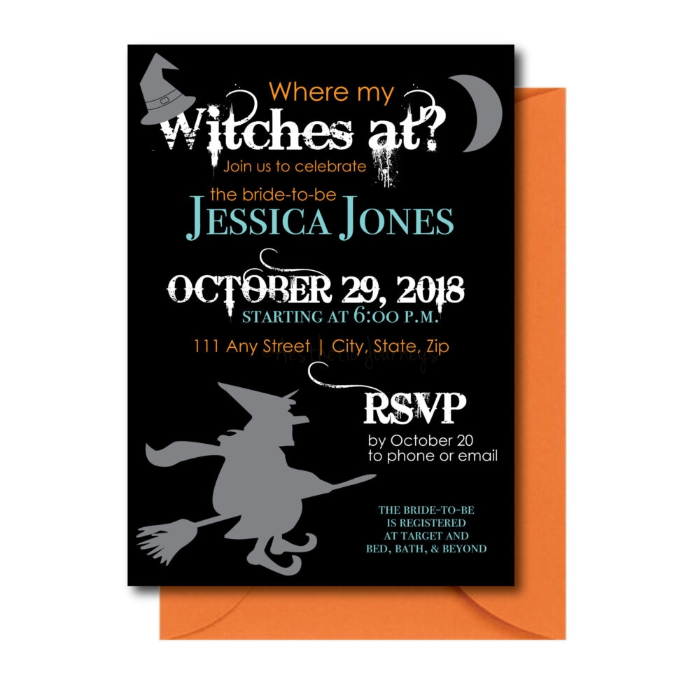 Witch-Themed Bridal Shower Invite