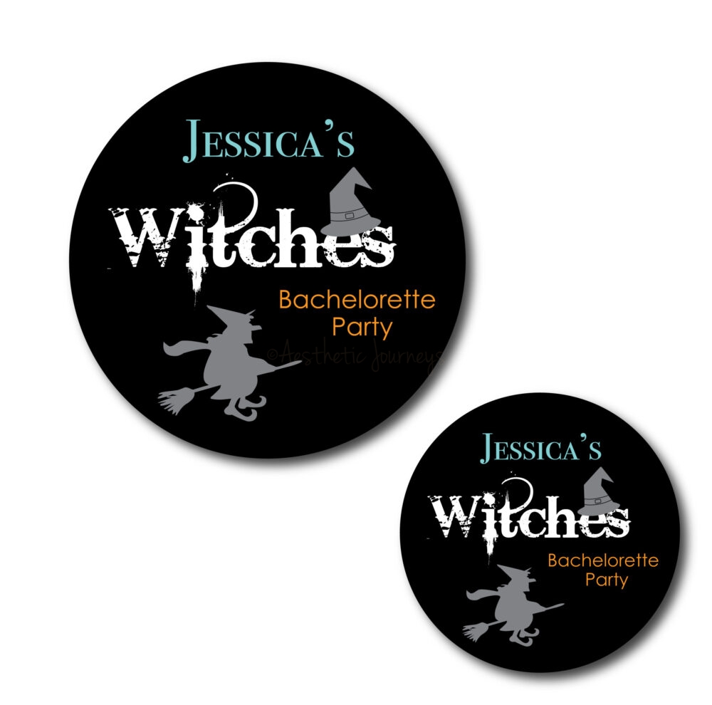 Witch Bachelorette Stickers on white background