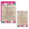 wooden floral invitations