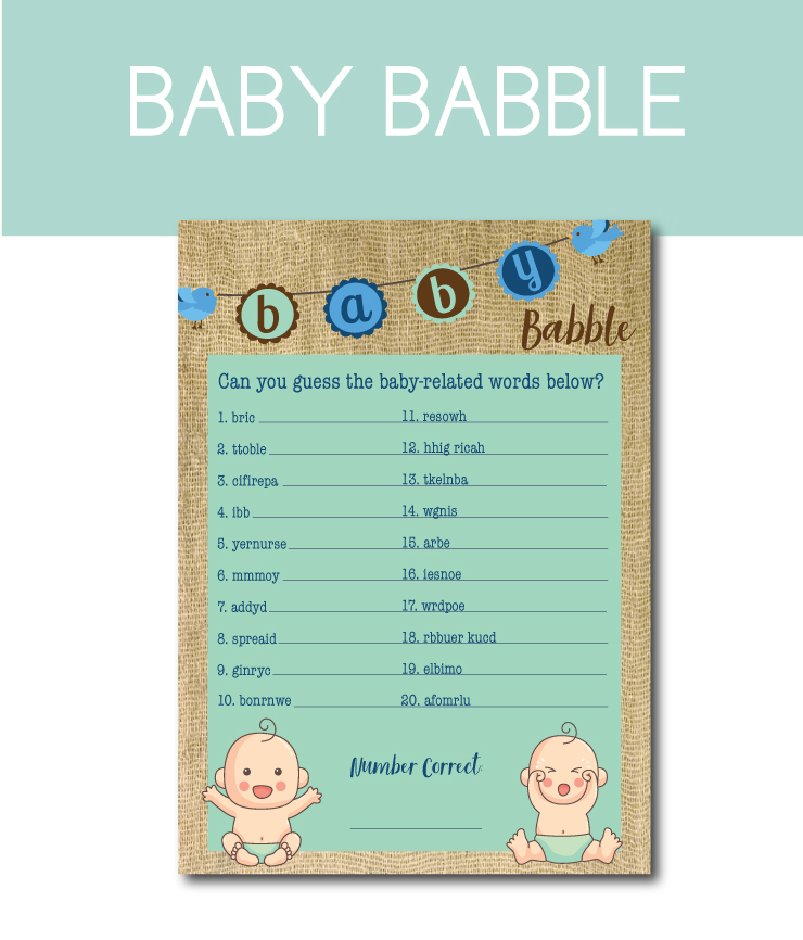 Baby Babble Word Scramble Game
