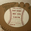 Baseball Baby Shower Invitation with Envelopes | Printed Invites and Color Envelopes | Glove Shape nvite