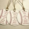 Baseball Themed Thank You Tags | Set of 10 Baby Shower Decorations | Tags with Personalization
