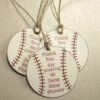 Baseball Themed Thank You Tags | Set of 10 Baby Shower Decorations | Tags with Personalization