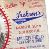 Baseball, Vintage Invitation with Personal Photo | Printed Birthday Invites with Envelopes | Custom Colors Available