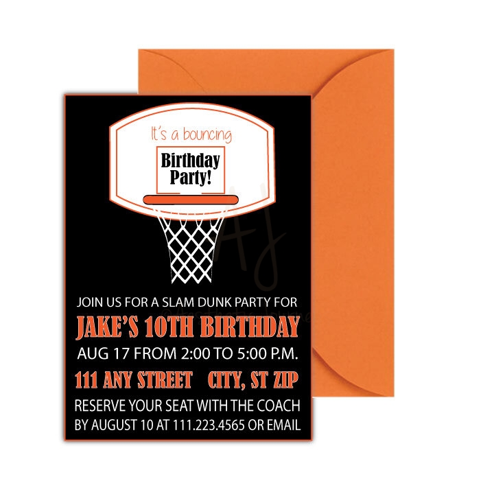 Basketball Party Invite
