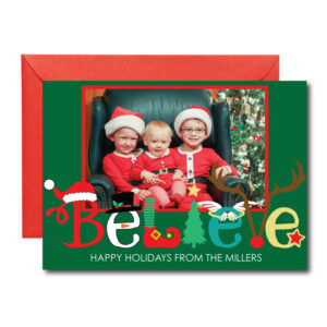 Photo Christmas Card with Believe