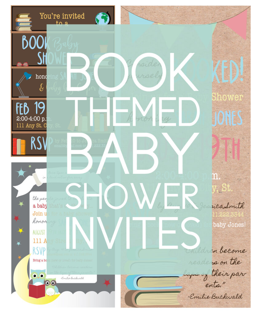 Book baby shower invitation ideas