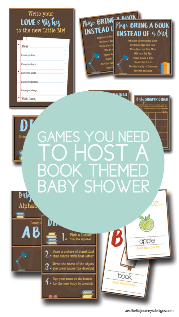 All the games you need to host a book themed baby shower.