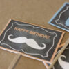 Bow Tie and Mustache Cupcake Toppers | Birthday Party Decorations | Set of 10 With or Without Customization