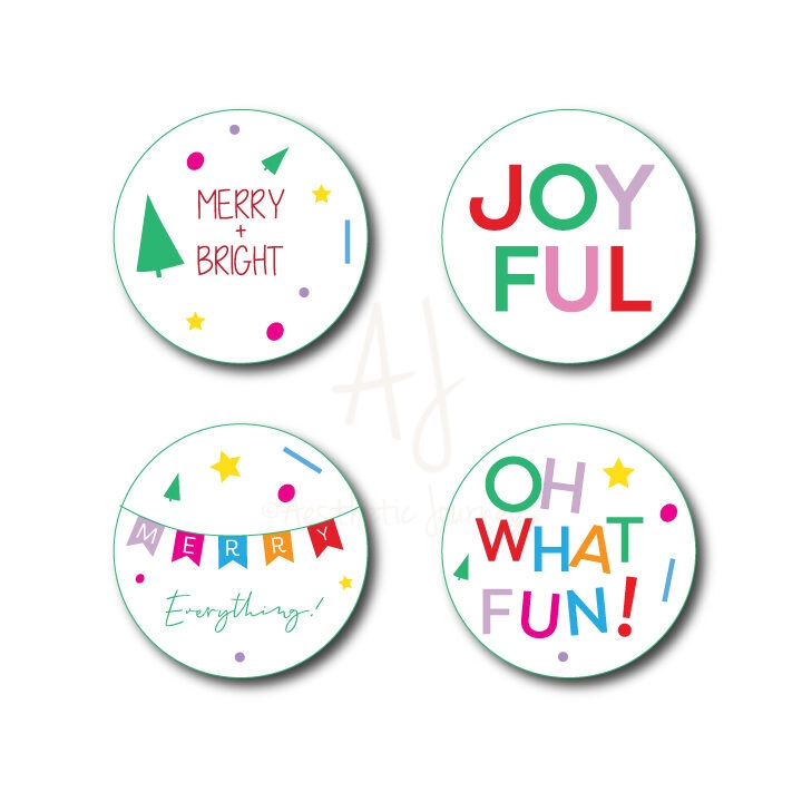 Bright Holiday Stickers