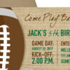 Burlap Football Themed Invitation with Envelopes | Printed Birthday Invites with Envelopes | Custom Colors Available
