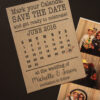 Calendar Magnet Save the Date, Rustic Style | Calendar Save the Date Magnet or Card with Envelopes Included | Set of 5 Save the Dates
