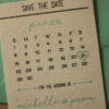 Calendar Magnet Save the Date, Rustic Style | Calendar Save the Date Magnet or Card with Envelopes Included | Set of 5 Save the Dates