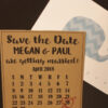 Calendar Magnet Save the Date | Rustic themed Save the Date with Envelopes Included | Set of 5 Save the Dates