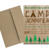 camping themed invite