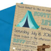 Camping Themed Party Invitation with Envelopes | Printed Birthday Invites and Color Envelopes | Custom Colors Available