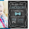 Chalkboard, Bow Party Invitation with Envelopes and Personal Photo | Printed Birthday Invites with Envelopes | Custom Colors Available