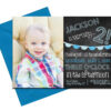 Chalkboard Party Invitation with Envelopes | Printed Birthday Invites with Envelopes | Custom Colors Available