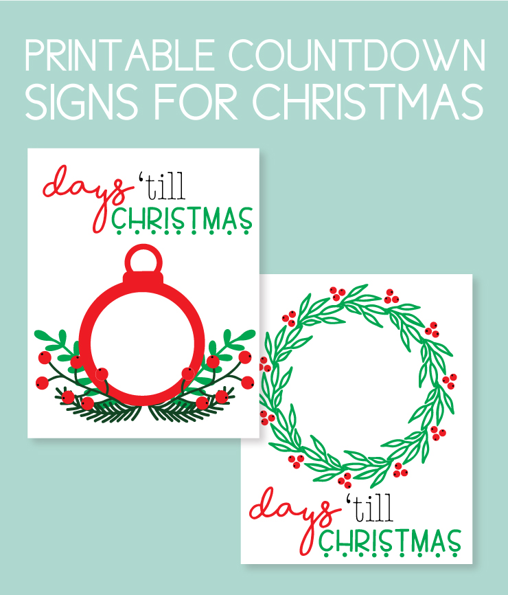 Printable Instant Downloads to countdown to Christmas