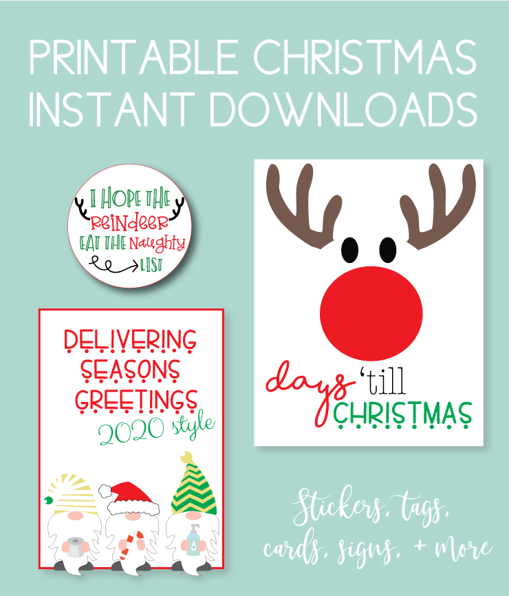 Download all the printables you need for the holiday season. Find printable christmas instant downloads for cards, tags, gifts, decor, and more.