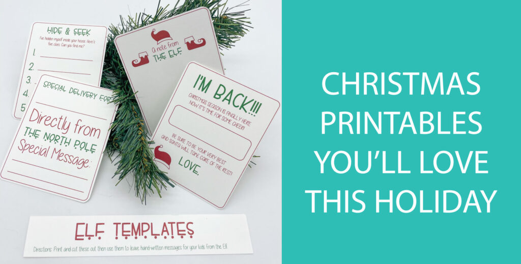 printable christmas crafts on white background