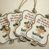 Cowboy Themed Thank You Tags | Set of 10 Baby Shower Decorations | Tags with Personalization