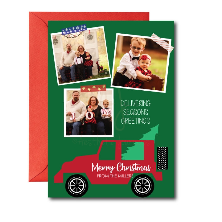 Holiday Photo Card with Delivering Seasons Greetings